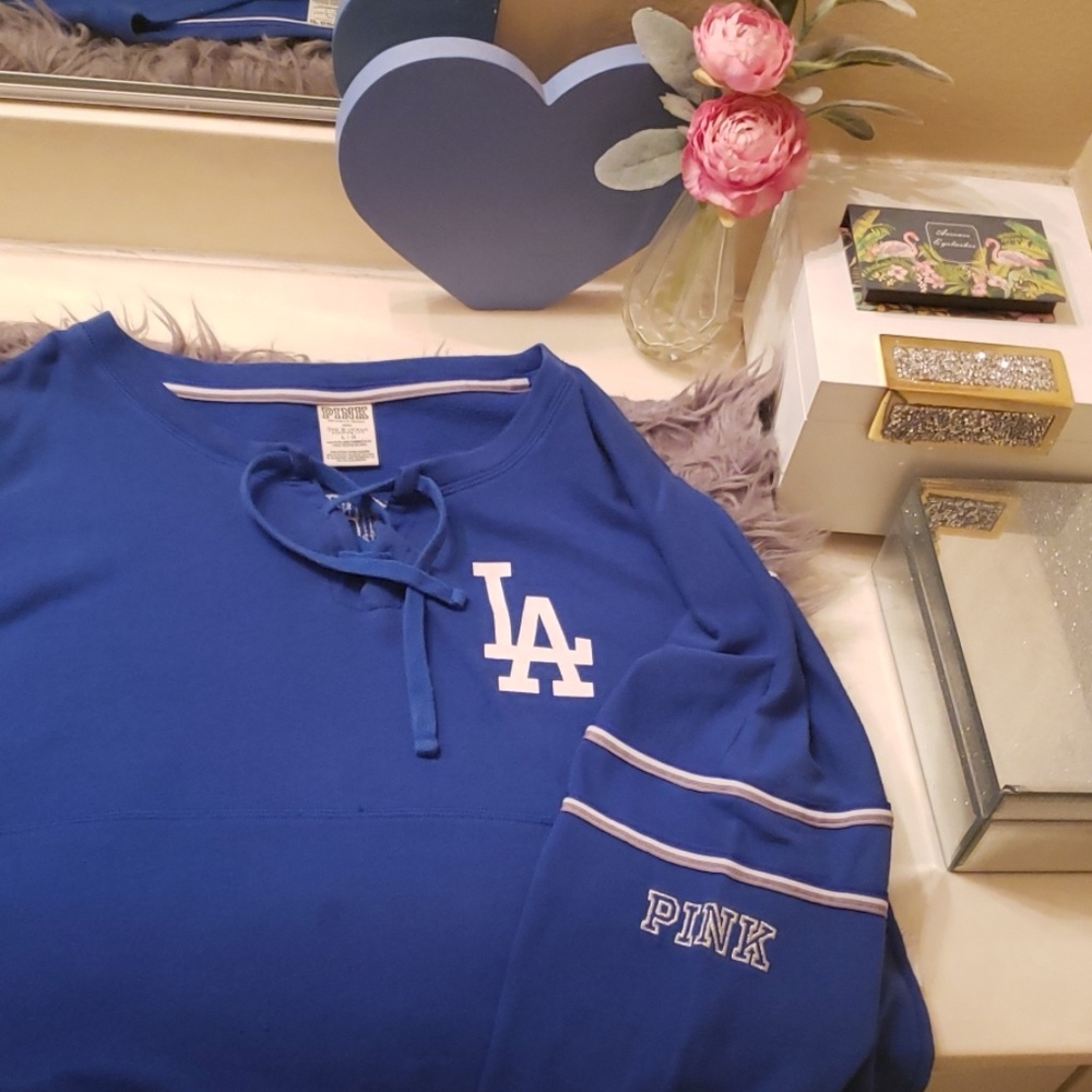 Pink by Victoria Secret Dodgers bling pullover